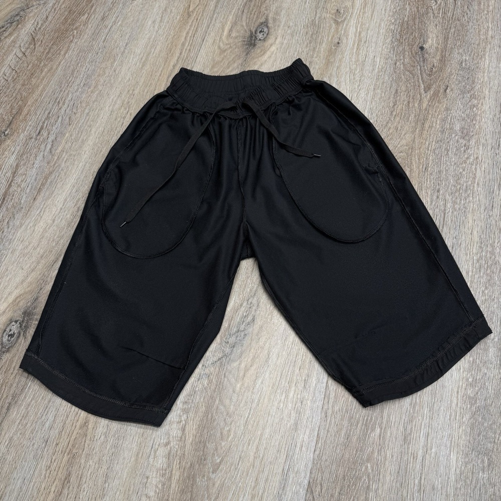Lululemon Bermuda Shorts Womens M Black Mesh Liner Drawstring Beach Boardshorts - Picture 6 of 8